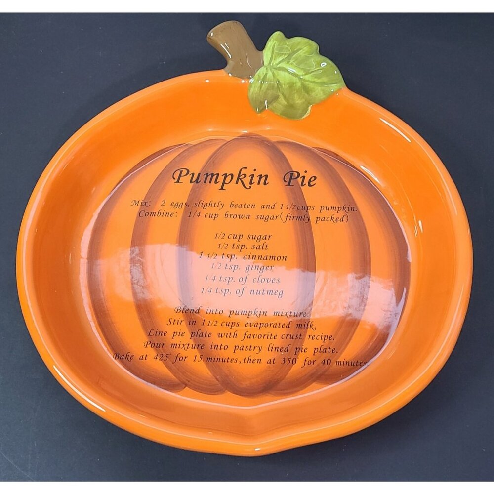 Harvest Pumpkin Shaped Pumpkin Pie Recipe Dish Orange